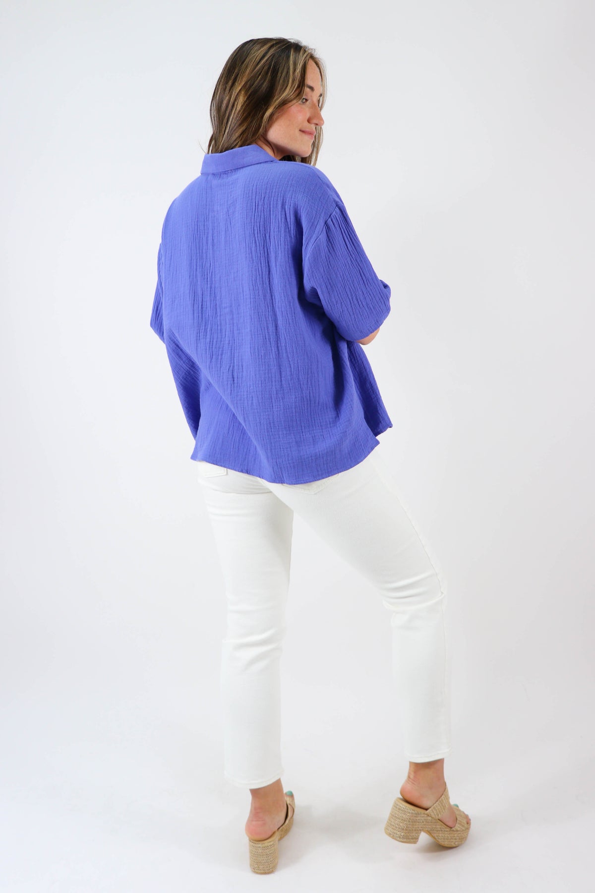She + Sky Oversized Gauze Top | Sweetest Stitch Women&#39;s Boutique