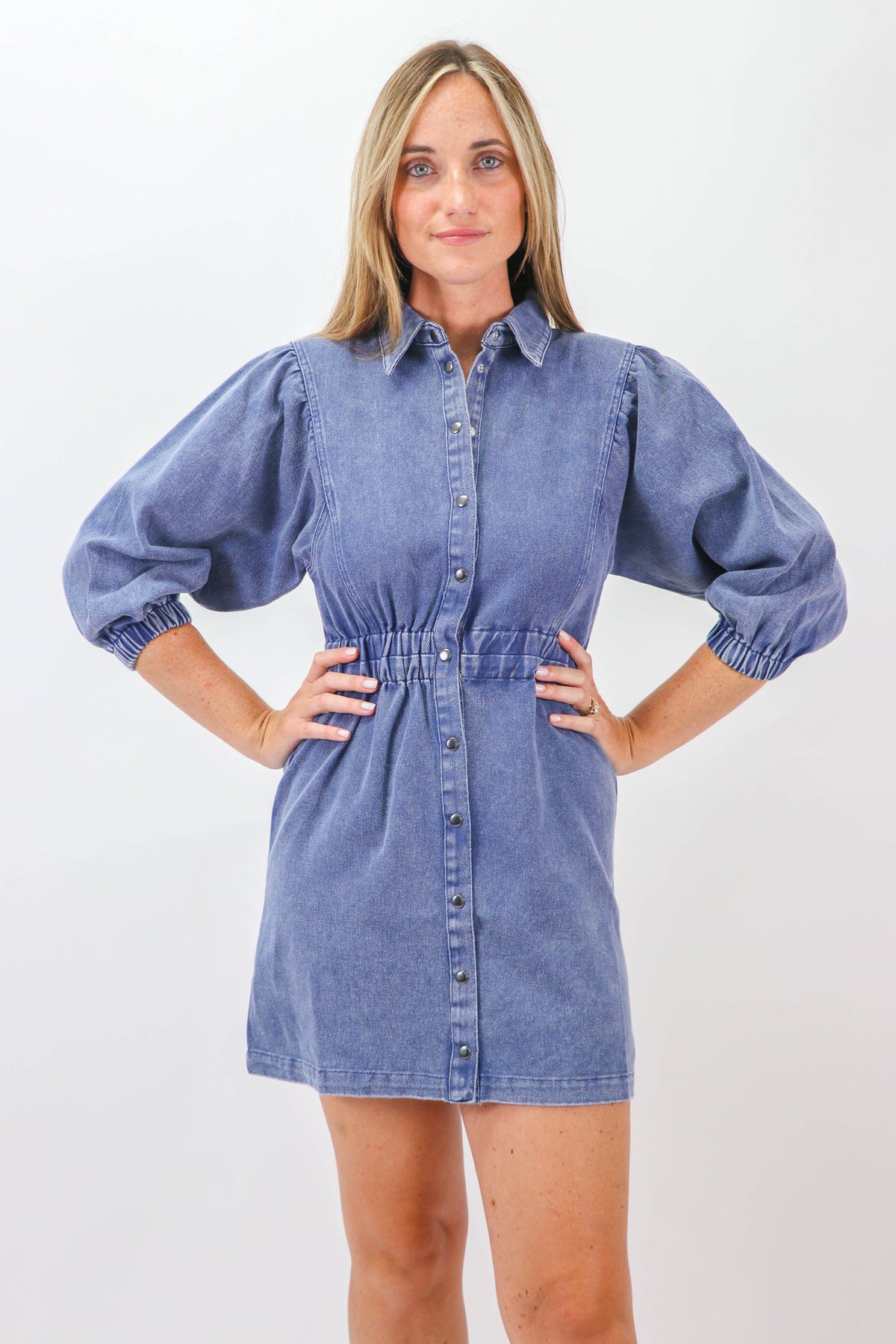 She + Sky | Blue Denim Mini Dress | Sweetest Stitch Online Boutique
