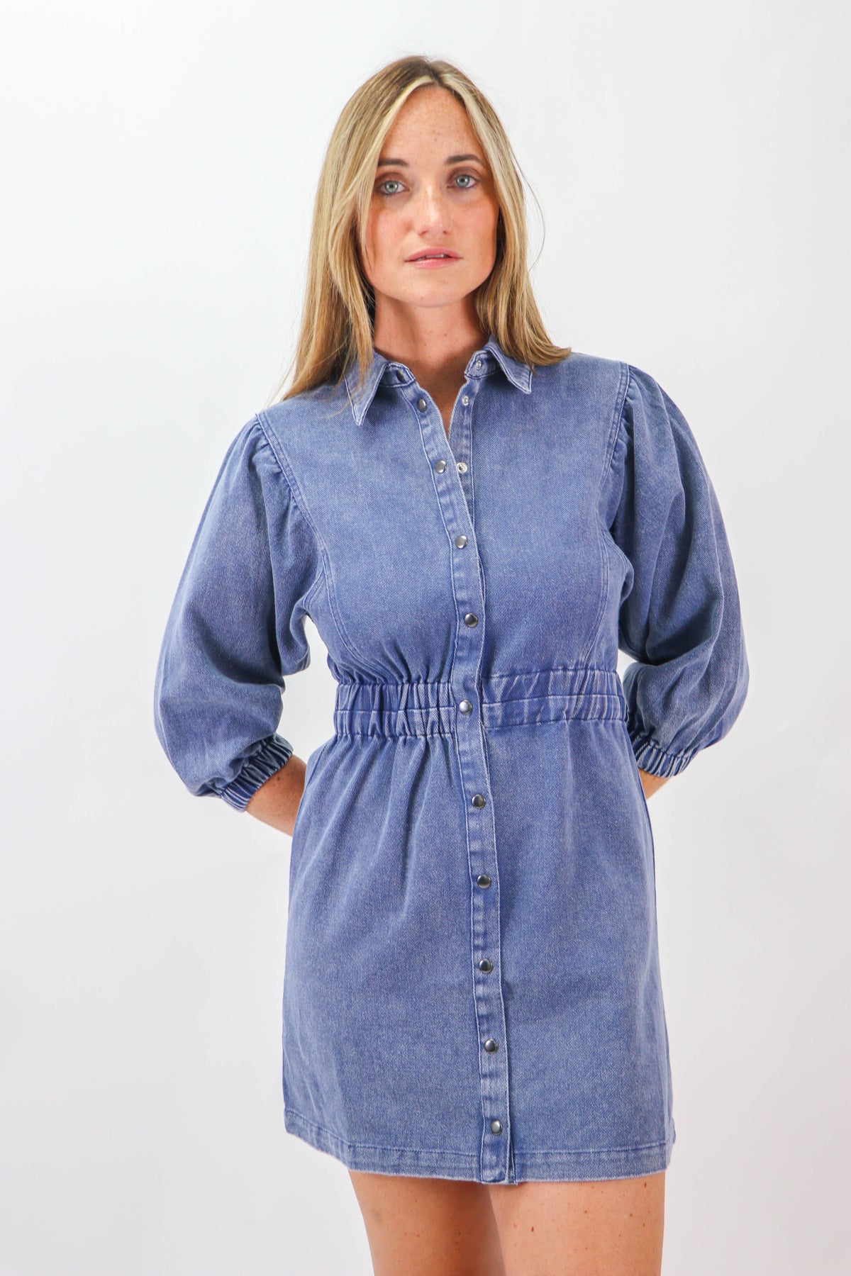 She + Sky | Blue Denim Mini Dress | Sweetest Stitch Online Boutique