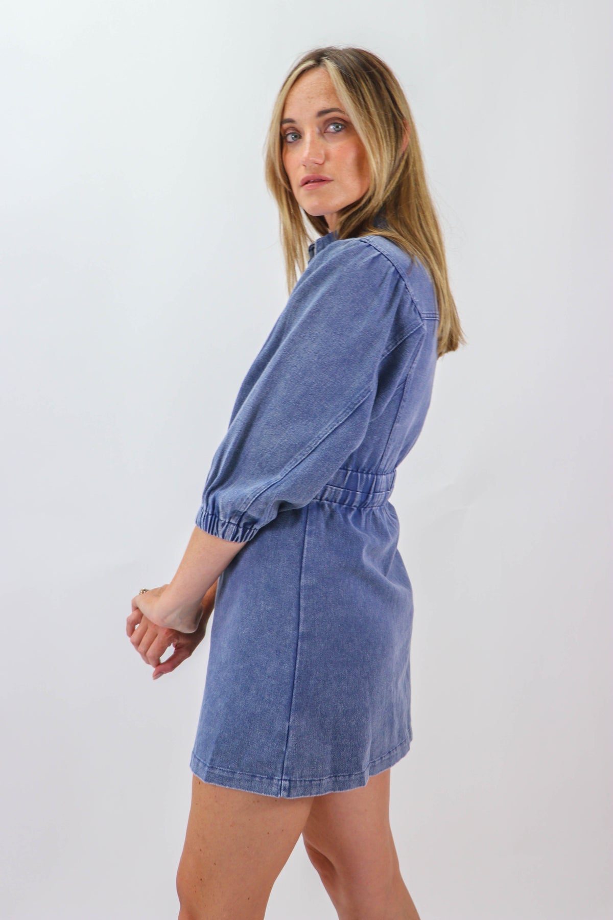 She + Sky | Blue Denim Mini Dress | Sweetest Stitch Online Boutique