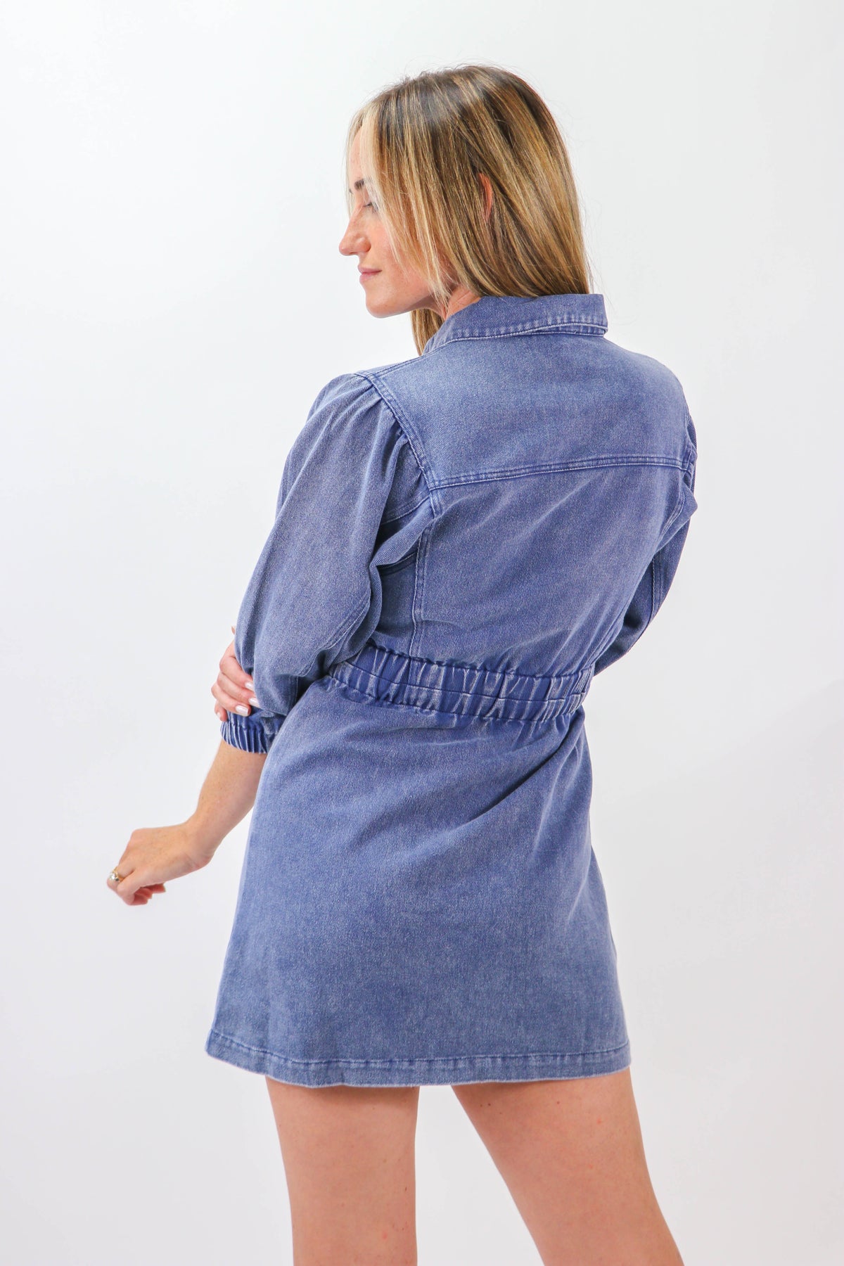 She + Sky | Blue Denim Mini Dress | Sweetest Stitch Online Boutique