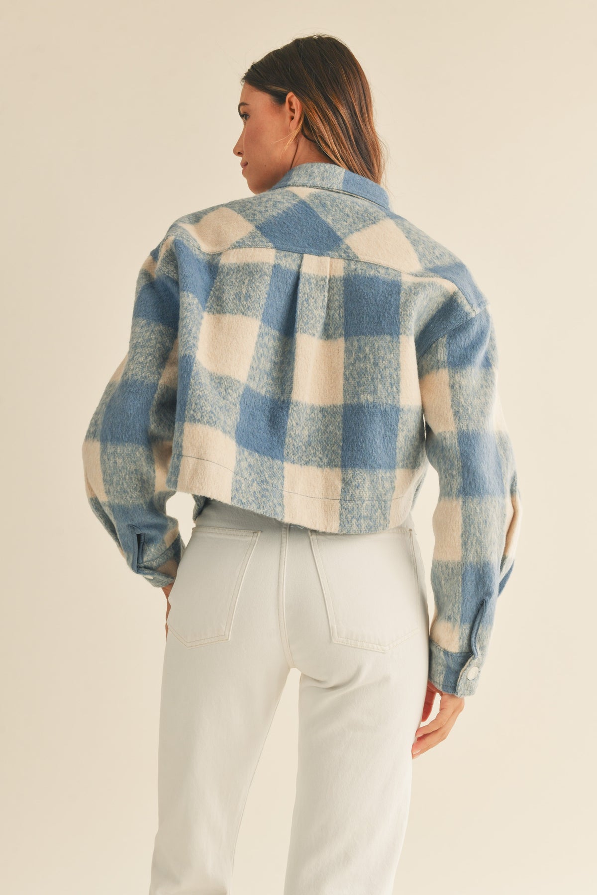 Mable | Blue Plaid Cropped Shacket | Sweetest Stitch RVA Boutique