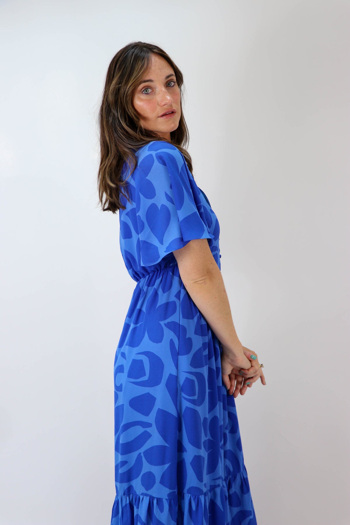 Blue Floral Maxi Dress | Sweetest Stitch Women&#39;s Online Boutique