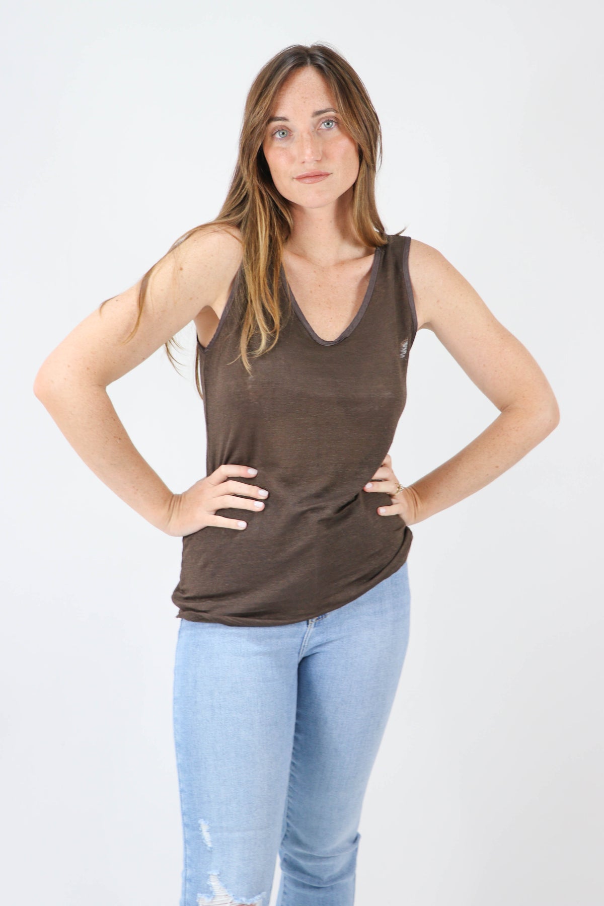 Linen Sleeveless Tank Top | Sweetest Stitch Women&#39;s Boutique