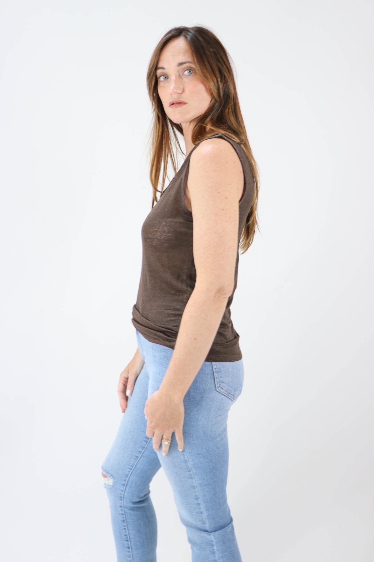 Linen Sleeveless Tank Top | Sweetest Stitch Women&#39;s Boutique