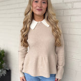 Aaron & Amber | Madeline Peplum Sweater | Sweetest Stitch Boutique