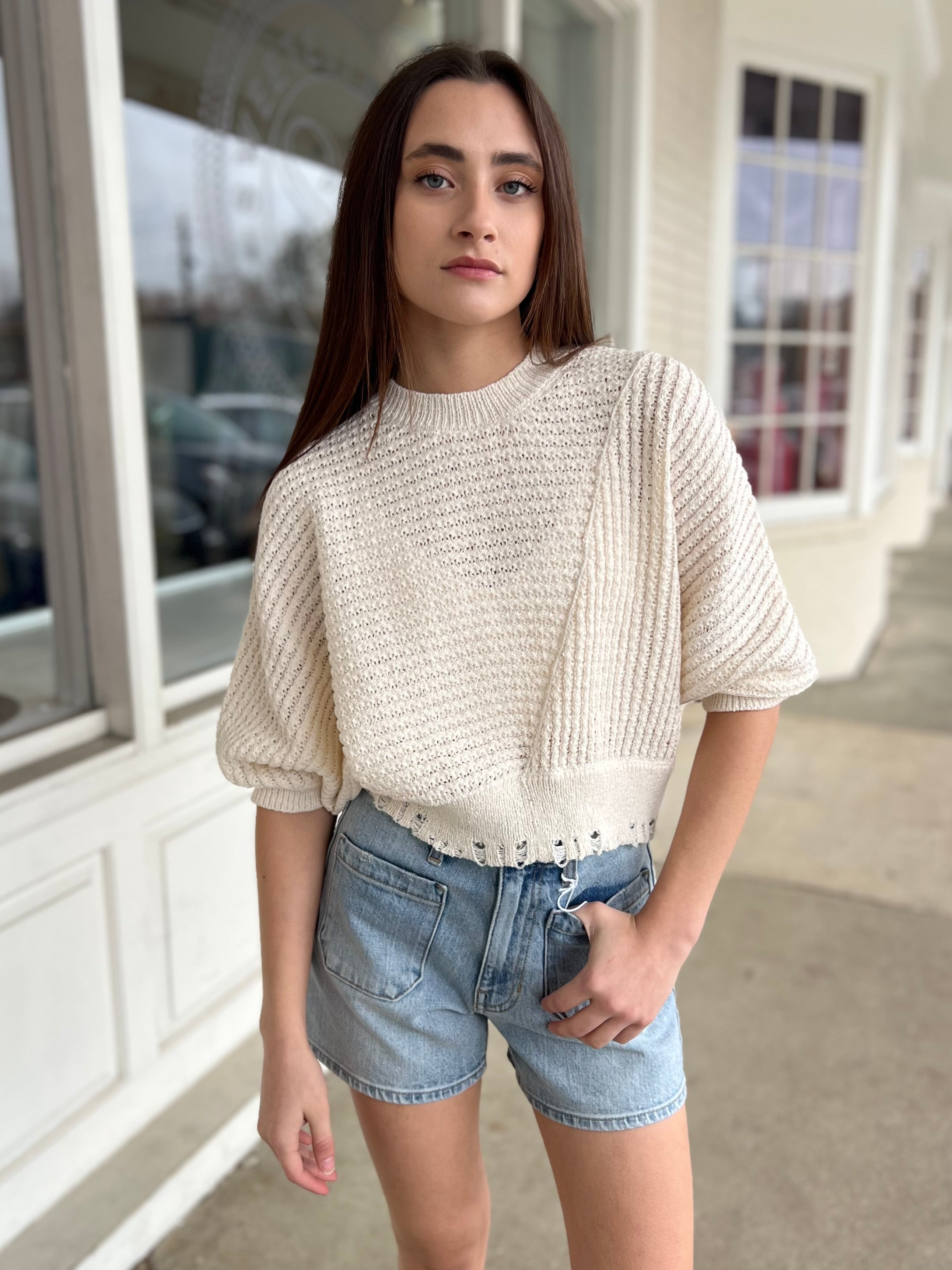 By Together | Zari Distressed Sweater | Sweetest Stitch