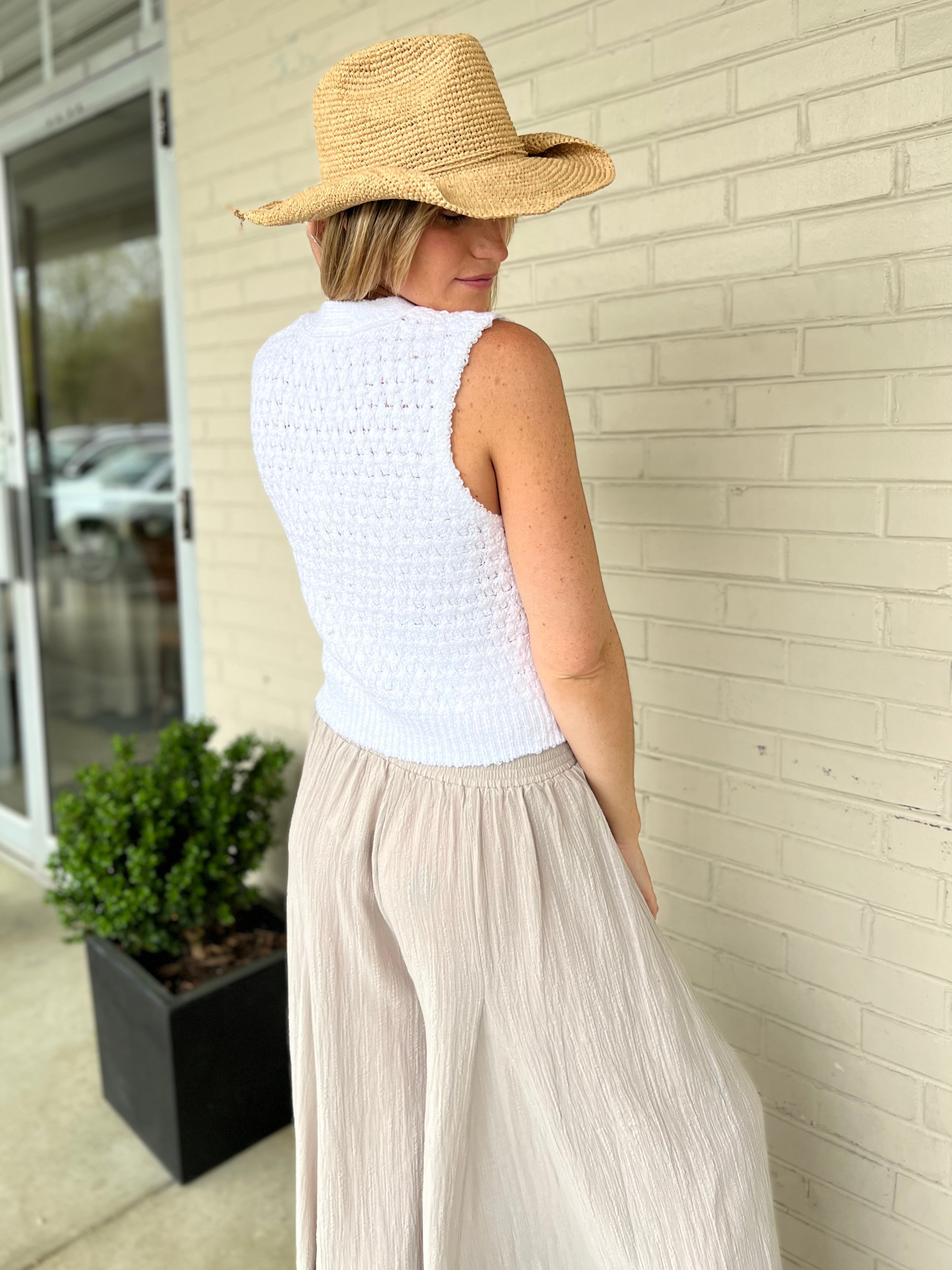 Miou Muse | Micah Knit Button Front Vest | Sweetest Stitch
