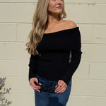 ASTR The Label | Lidia Ribbed Off Shoulder Sweater | Sweetest Stitch