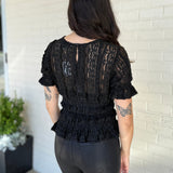 Miou Muse | Brooke Lace Short Sleeve Top | Sweetest Stitch