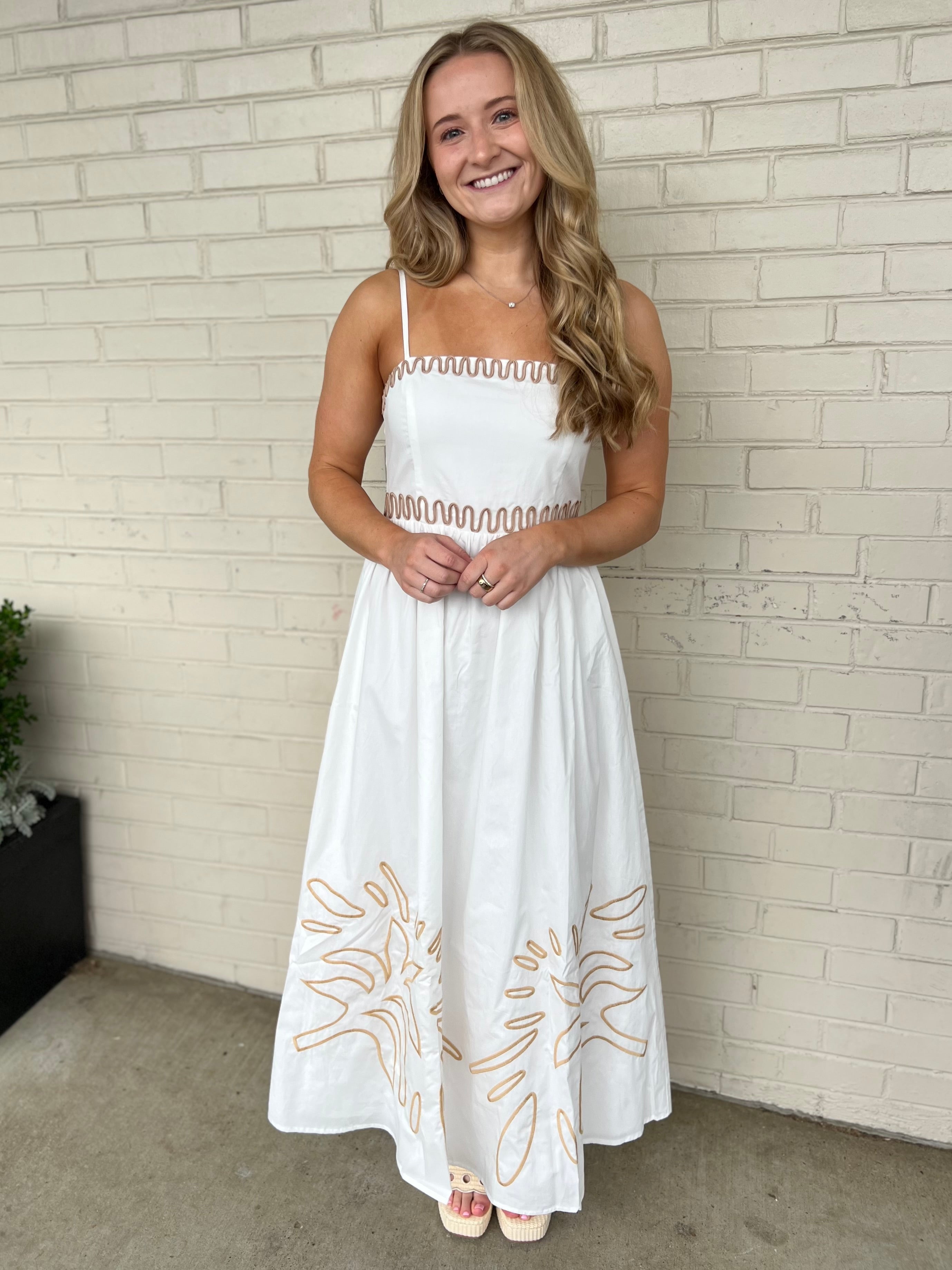 Lalavon | Jax Off White Midi Dress | Sweetest Stitch Boutique