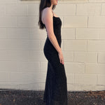 Klesis | Black Rhinestone Maxi Dress | Sweetest Stitch