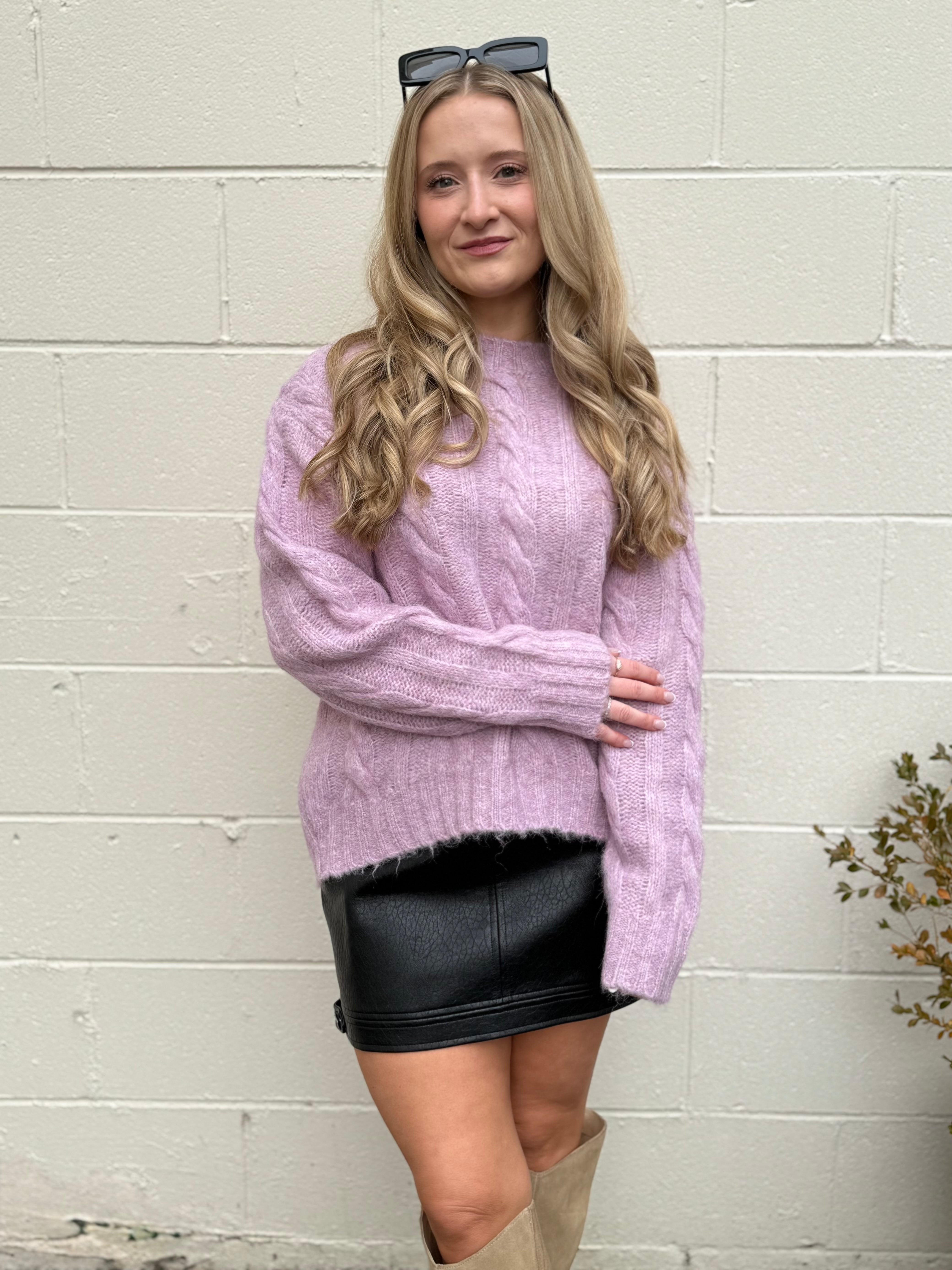 ASTR The Label | Violetta Cable Knit Sweater | Sweetest Stitch