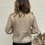 Lalavon | Hallie Gold Coated Cardigan | Sweetest Stitch Boutique