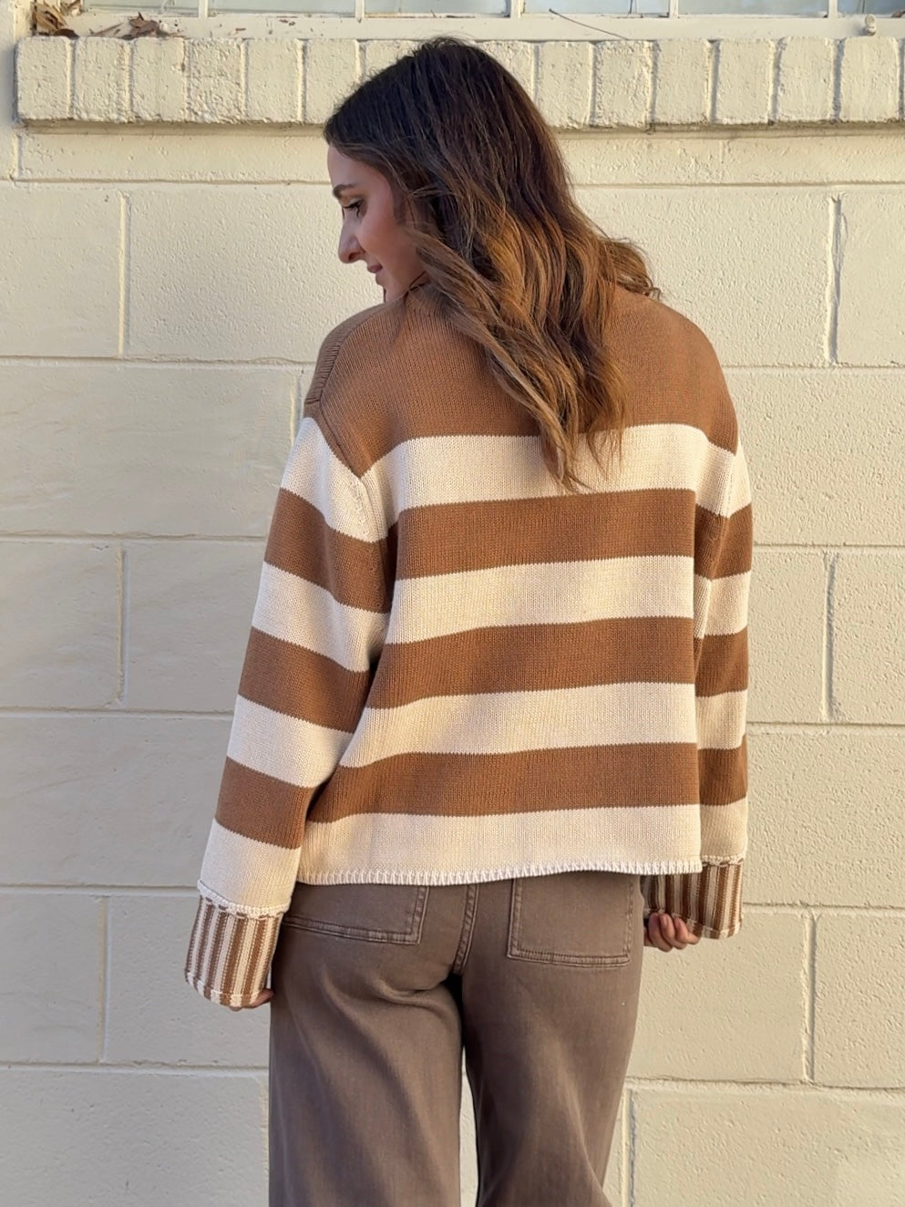 Miou Muse | Striped Wrap Me Up Sweater | Sweetest Stitch Boutique