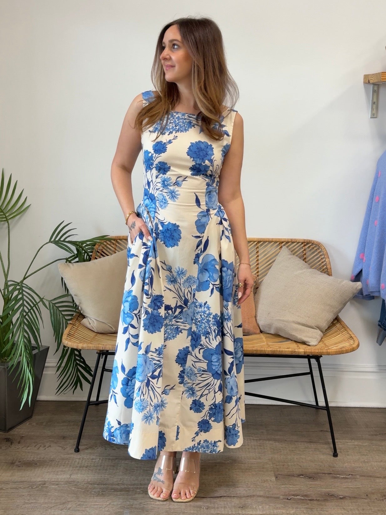 Olivaceous | Leigh Floral Midi Dress | Sweetest Stitch Boutique