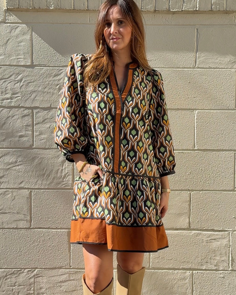 Entro | Lilith Print Mini Dress | Sweetest Stitch Boutique Richmond