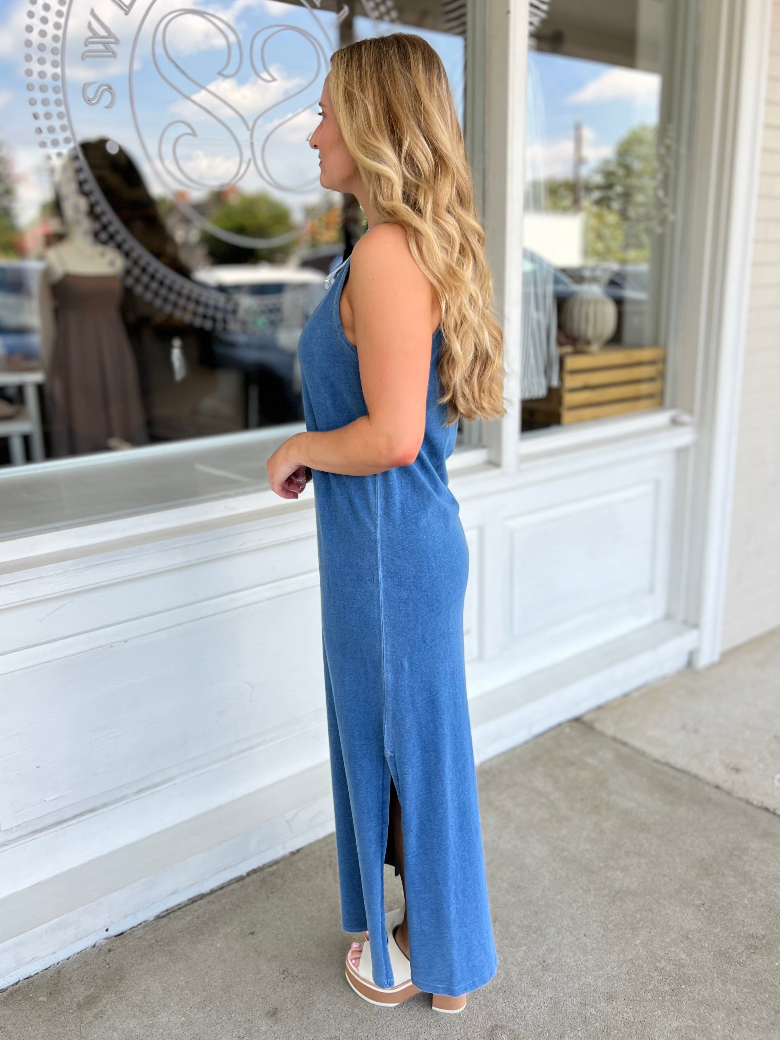 Z Supply | Palisades Jersey Denim Dress | Sweetest Stitch