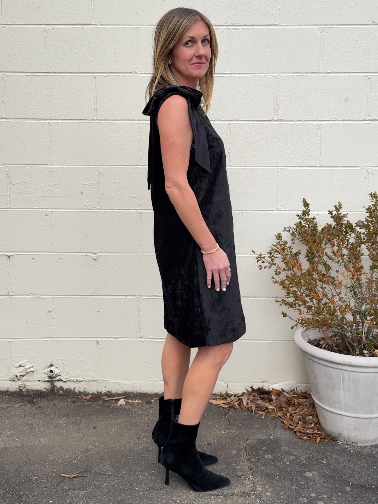 knee length dresses for ladies Thml | Liana Bow Mini Dress knee length dresses for ladies Thml | Liana Bow Mini Dress