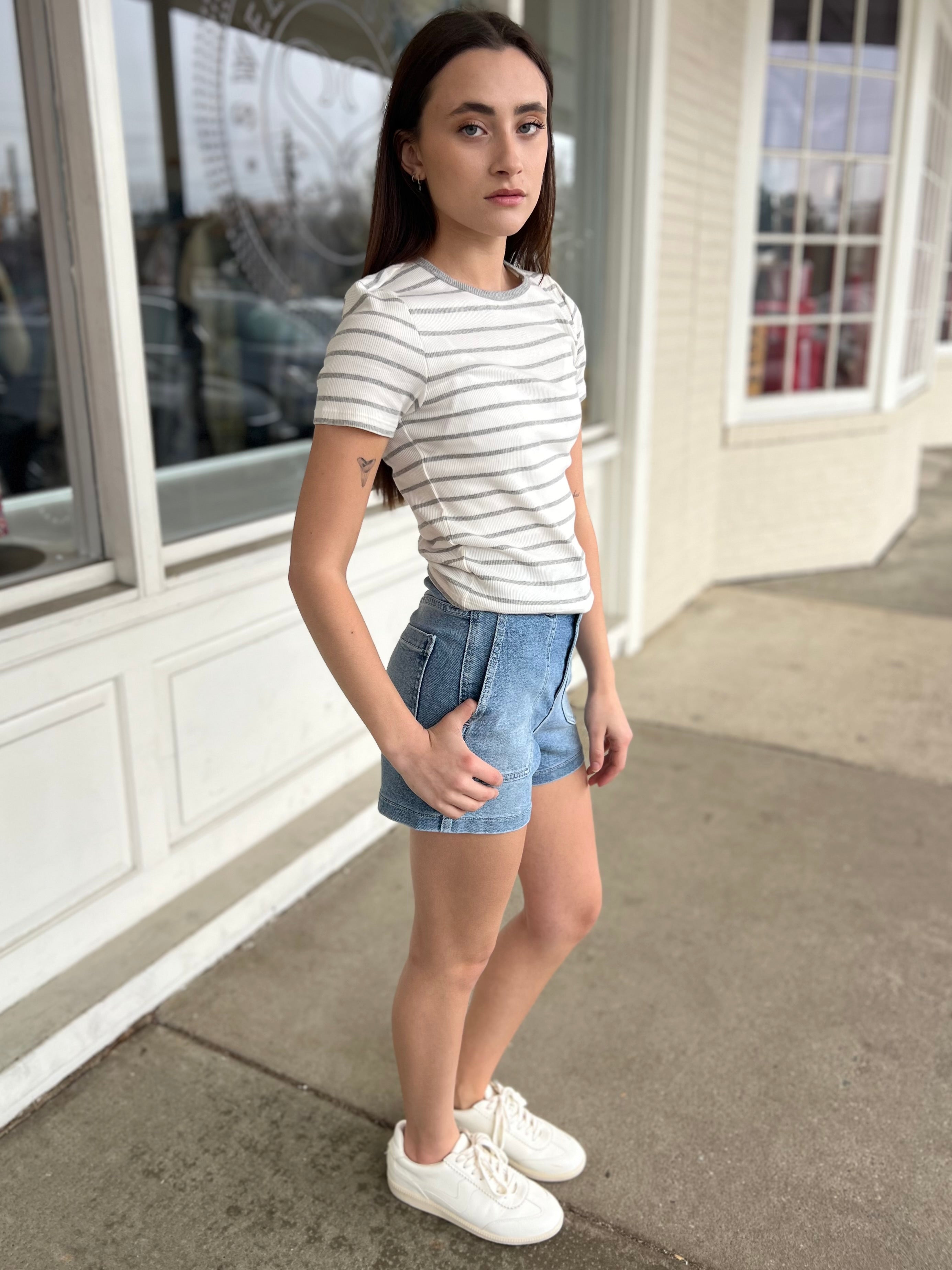 Just Black Denim | Cammie Cargo Shorts | Sweetest Stitch