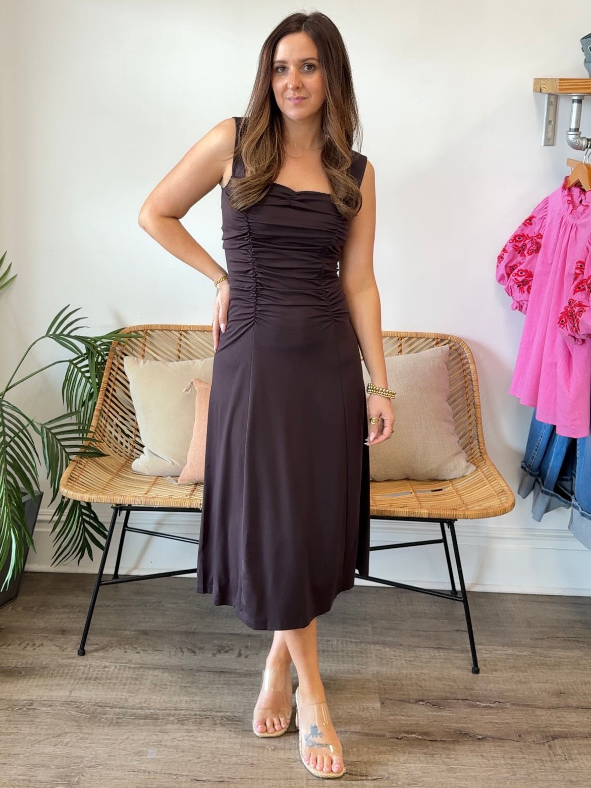 yvonne midi dress Yvonne Dress 0223/5048/1185l00 Black-Multi Black Multi / 10