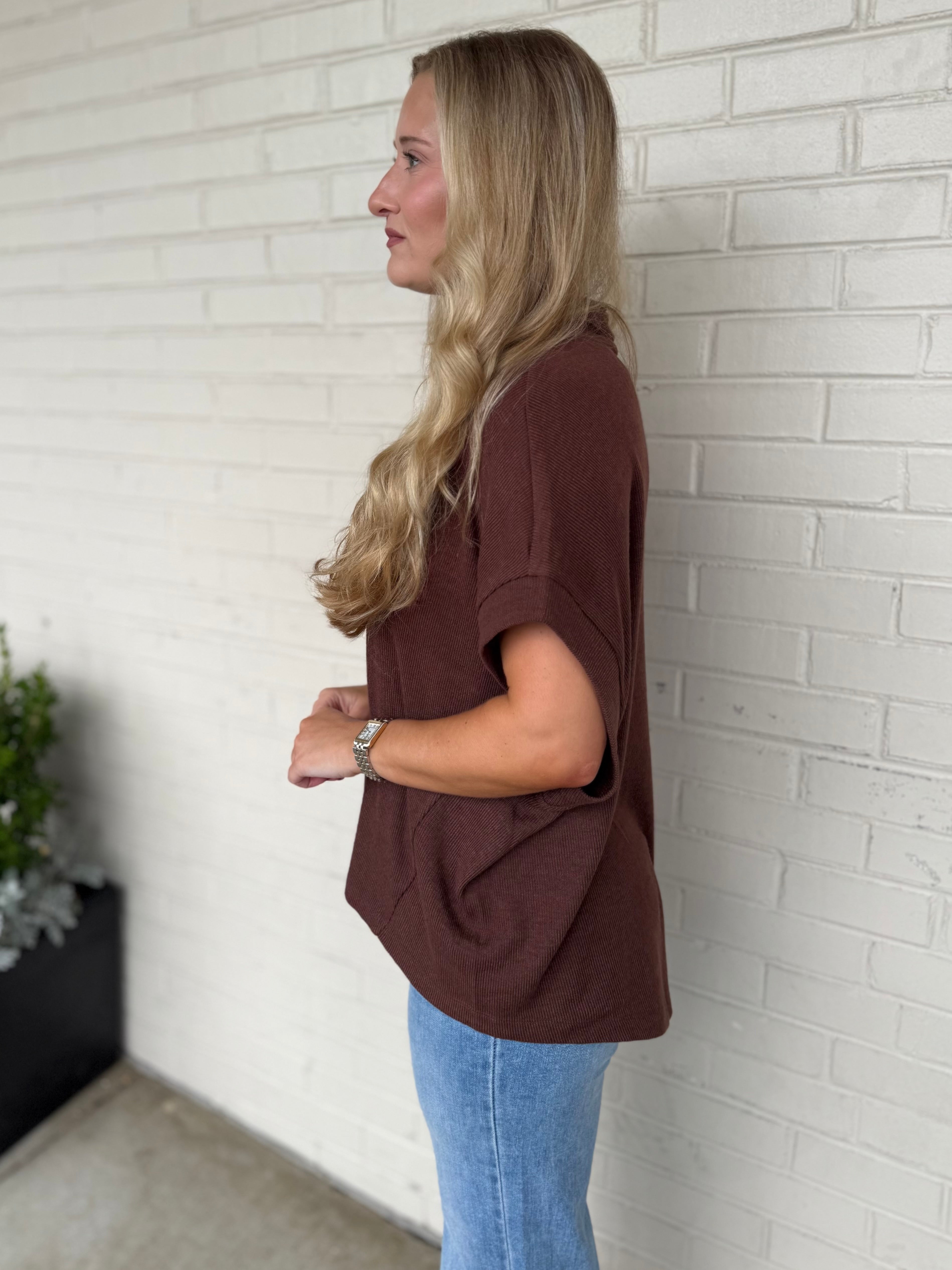 Entro | Noelle Mock Neck Top | Sweetest Stitch Boutique Richmond