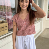 Kendra Crochet Knit Top