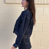 Just Black Denim | Dark Wash Denim Jacket | Sweetest Stitch