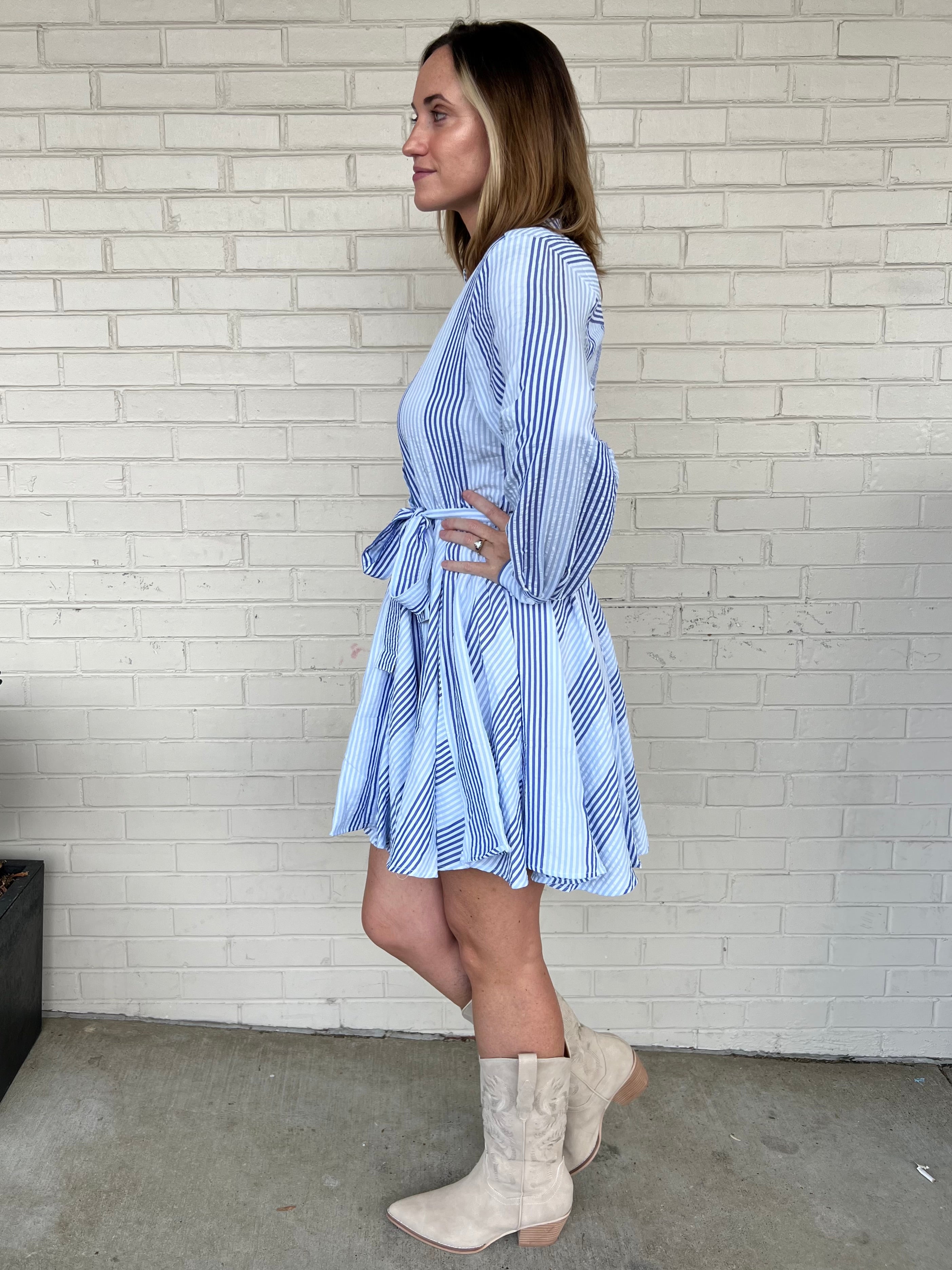THML| New Season Striped Mini Dress | Sweetest Stitch