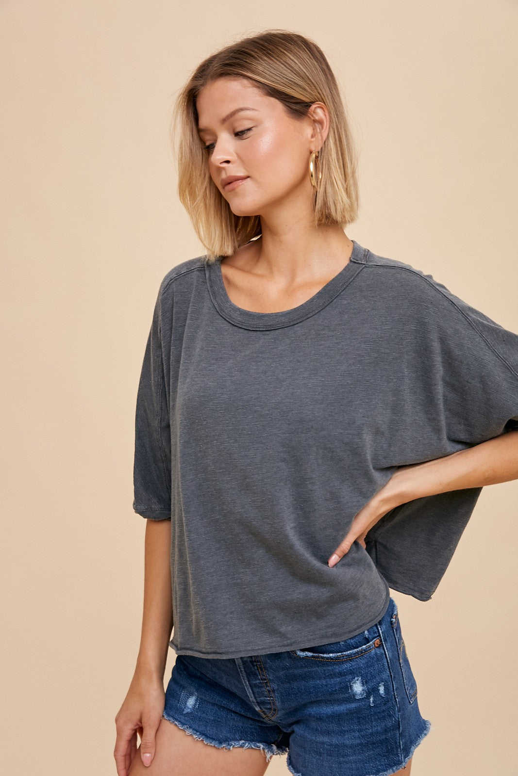 In Loom | Charcoal Basic Tee | Sweetest Stitch Women&#39;s Boutique