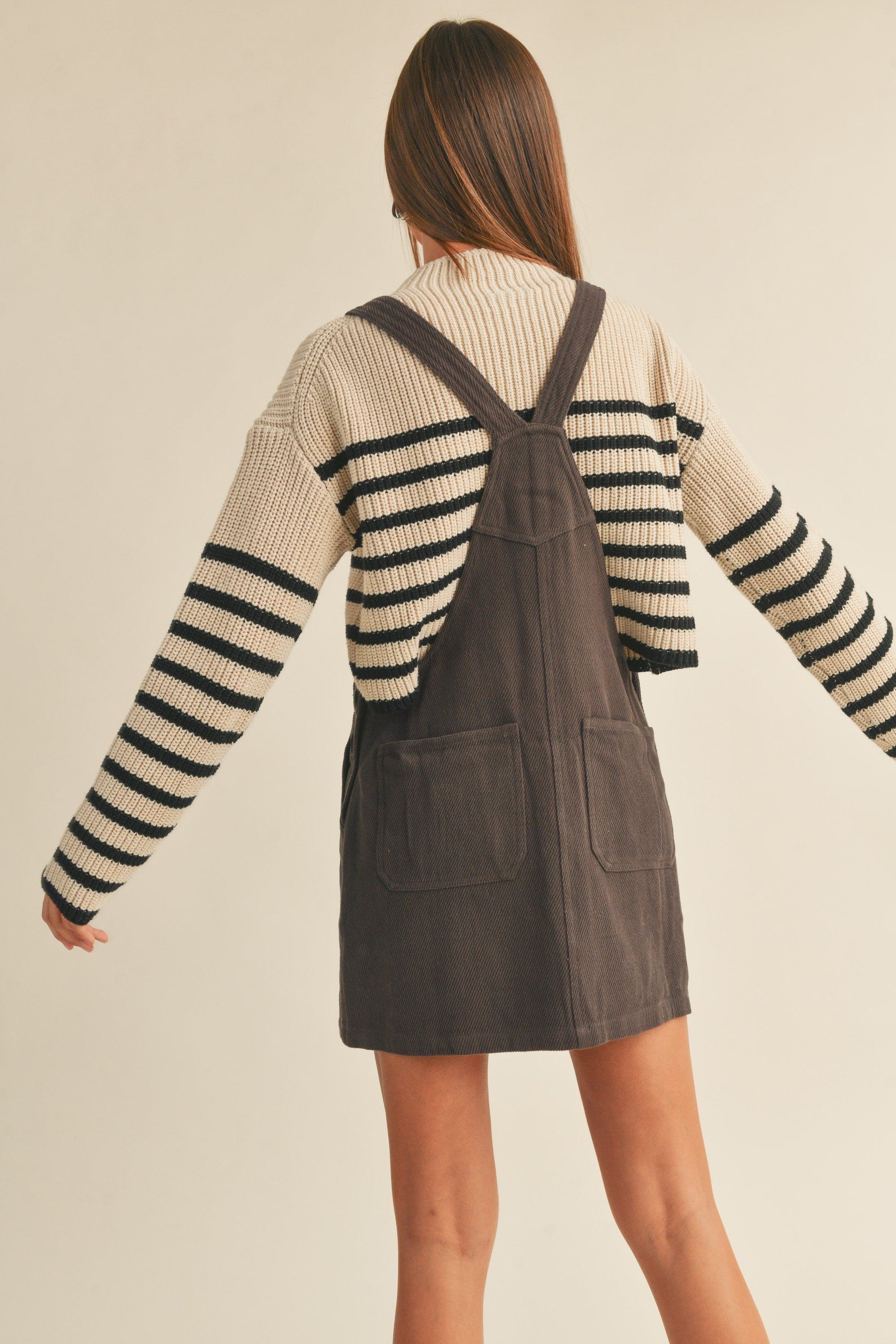 Miou Muse | Charcoal Jumper Mini Dress | Sweetest Stitch Boutique