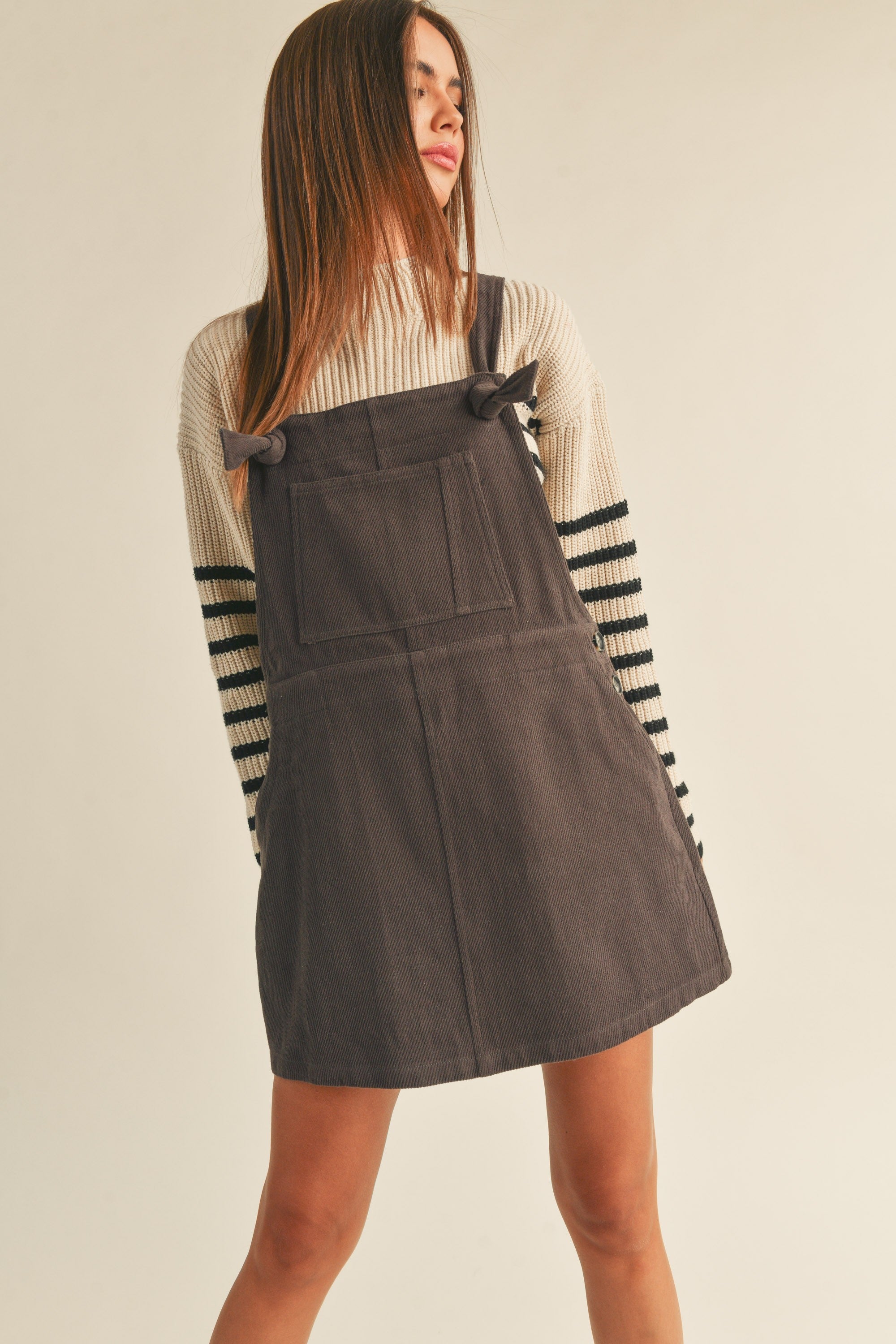 Miou Muse | Charcoal Jumper Mini Dress | Sweetest Stitch Boutique