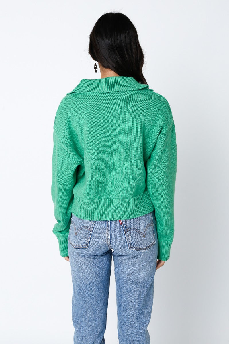 Olivaceous | Roxy Collared Sweater | Sweetest Stitch Boutique
