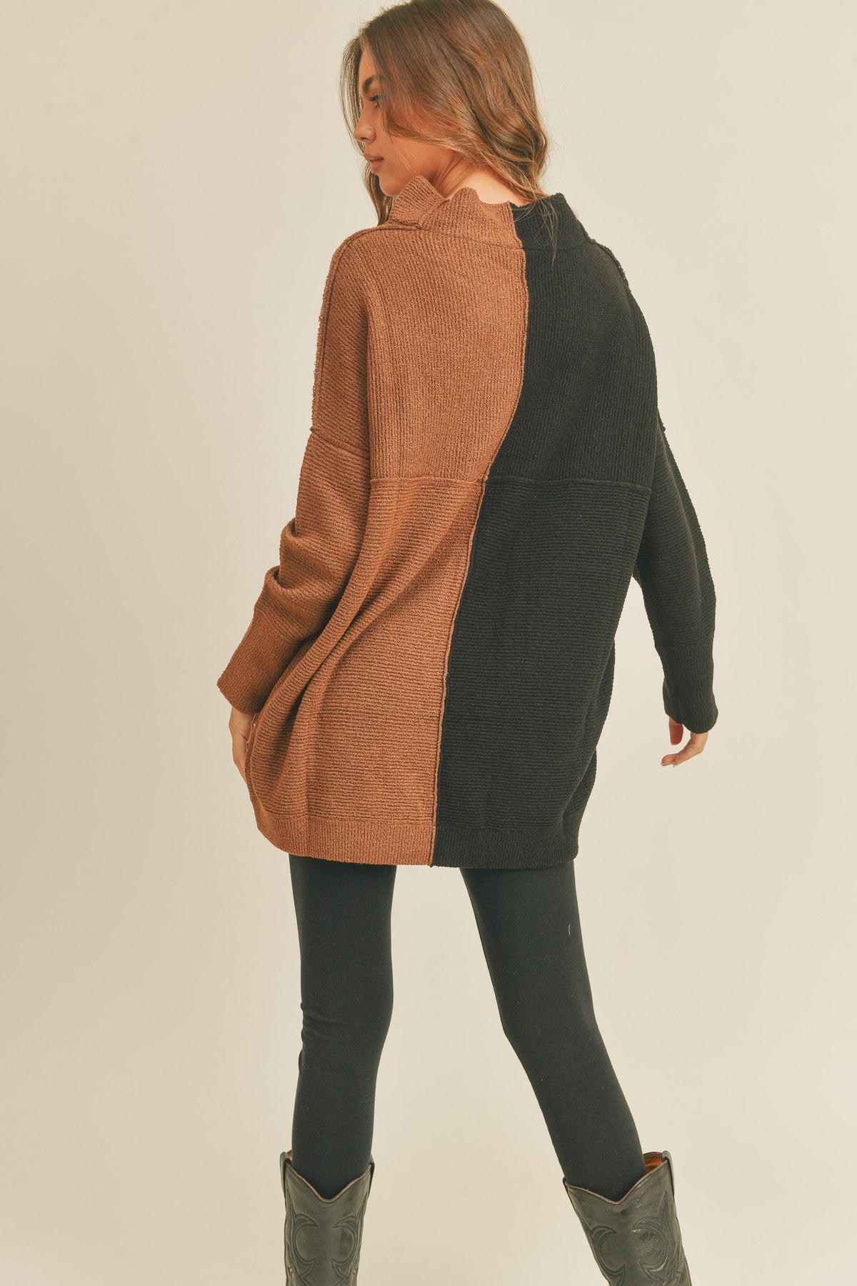 Miou Muse | Colorblock Tunic Sweater | Sweetest Stitch Boutique