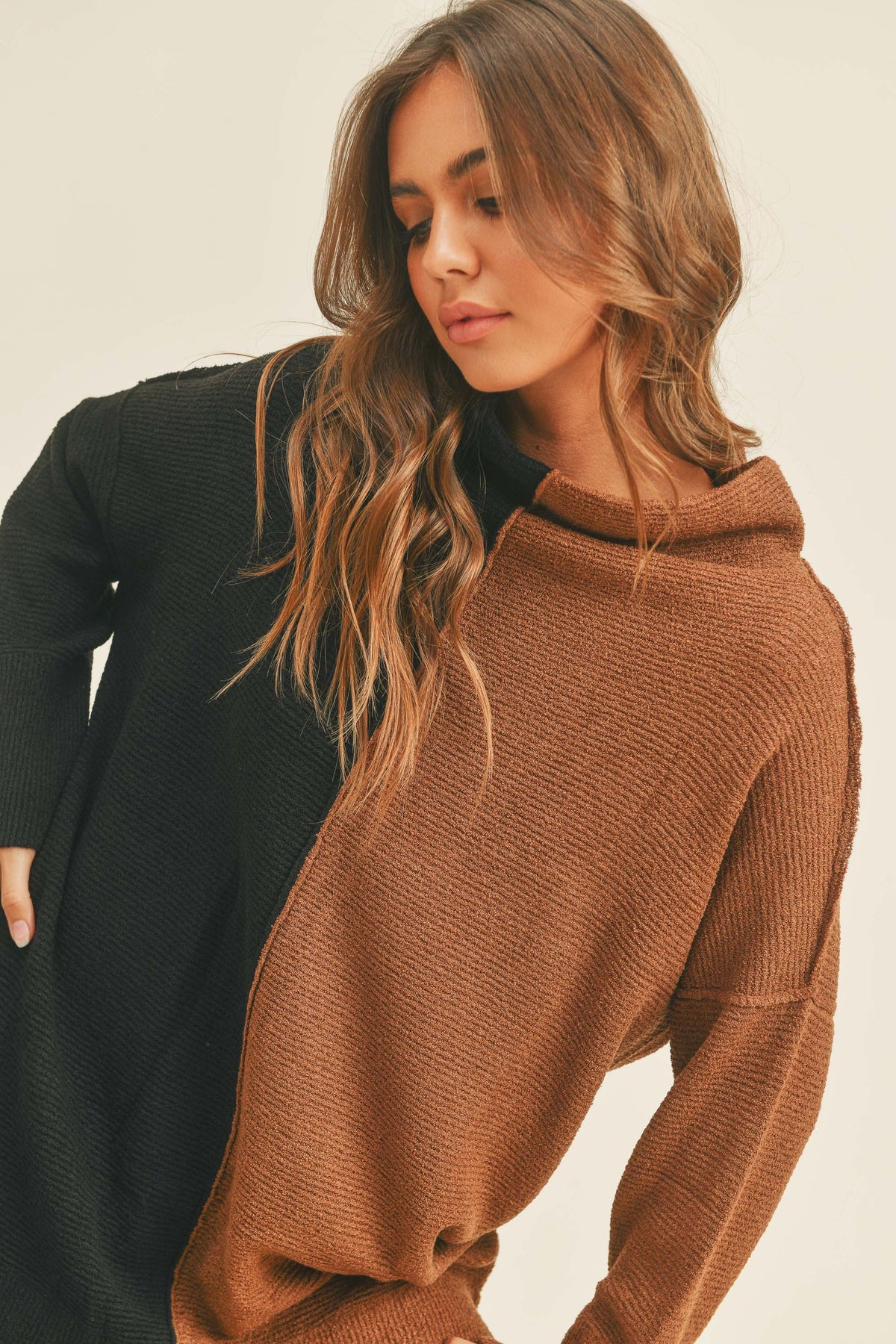 Miou Muse | Colorblock Tunic Sweater | Sweetest Stitch Boutique