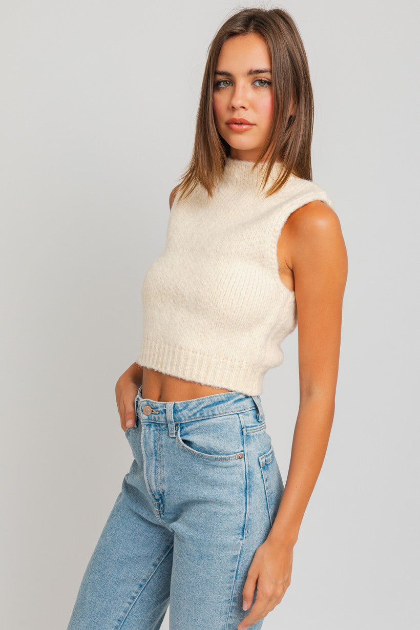Le Lis | Cropped Sleeveless Knit Top | Sweetest Stitch Online 