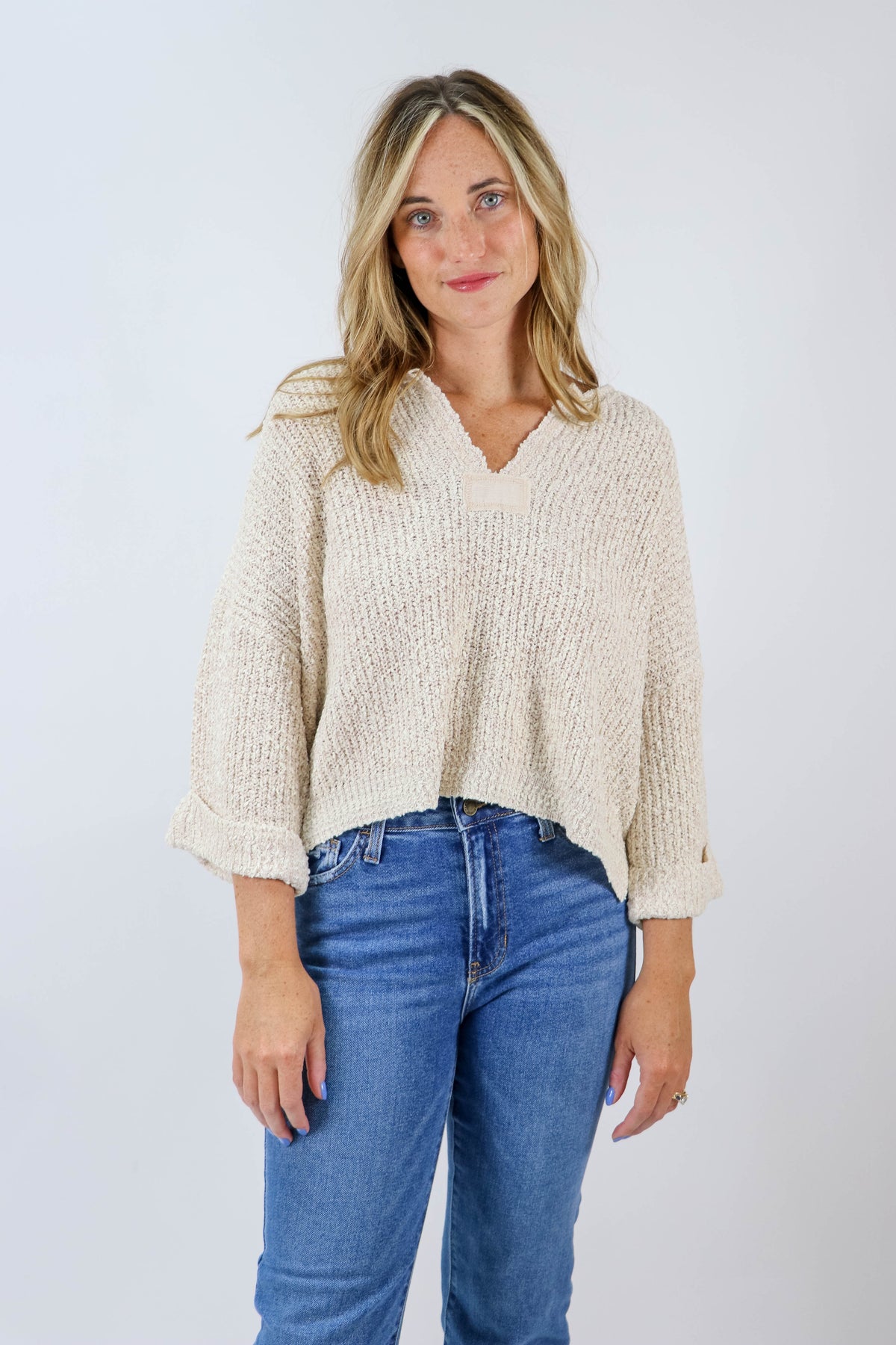 Illa Illa | Cropped Neutral Sweater | Sweetest Stitch Online Boutique
