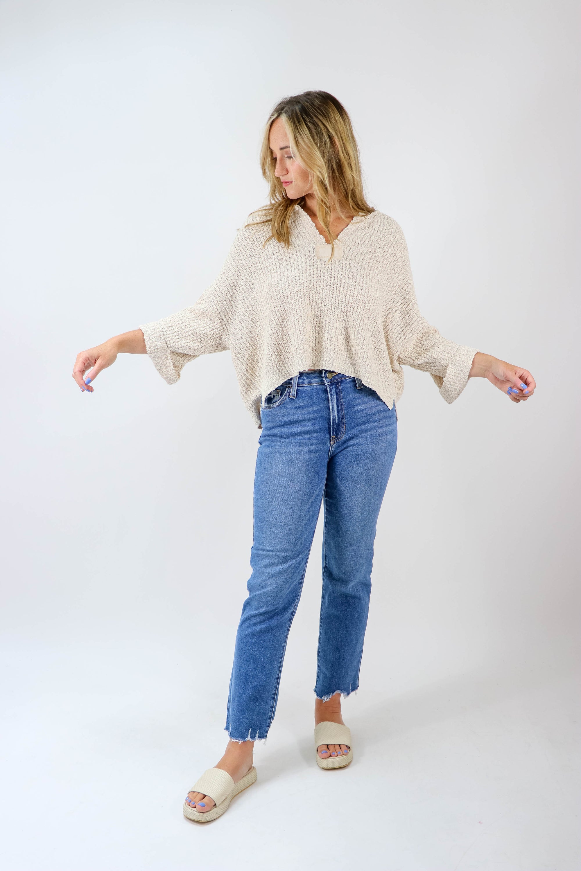 Illa Illa | Cropped Neutral Sweater | Sweetest Stitch Online Boutique