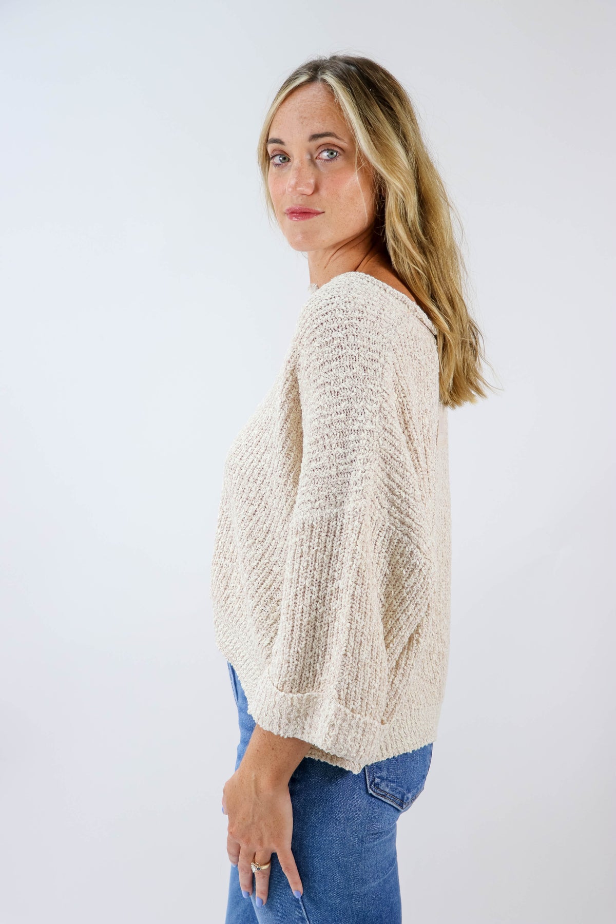 Illa Illa | Cropped Neutral Sweater | Sweetest Stitch Online Boutique