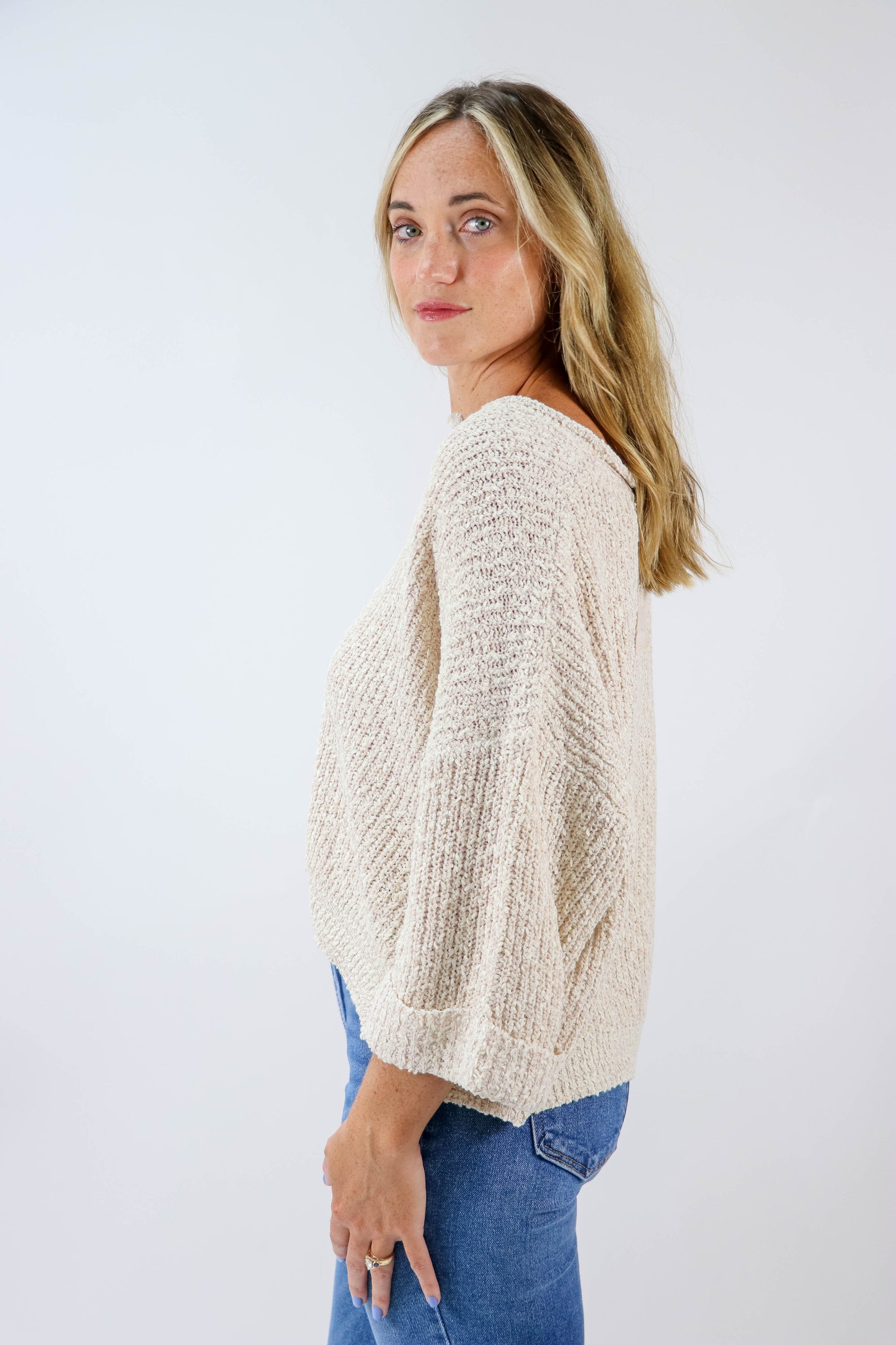 Illa Illa | Cropped Neutral Sweater | Sweetest Stitch Online Boutique
