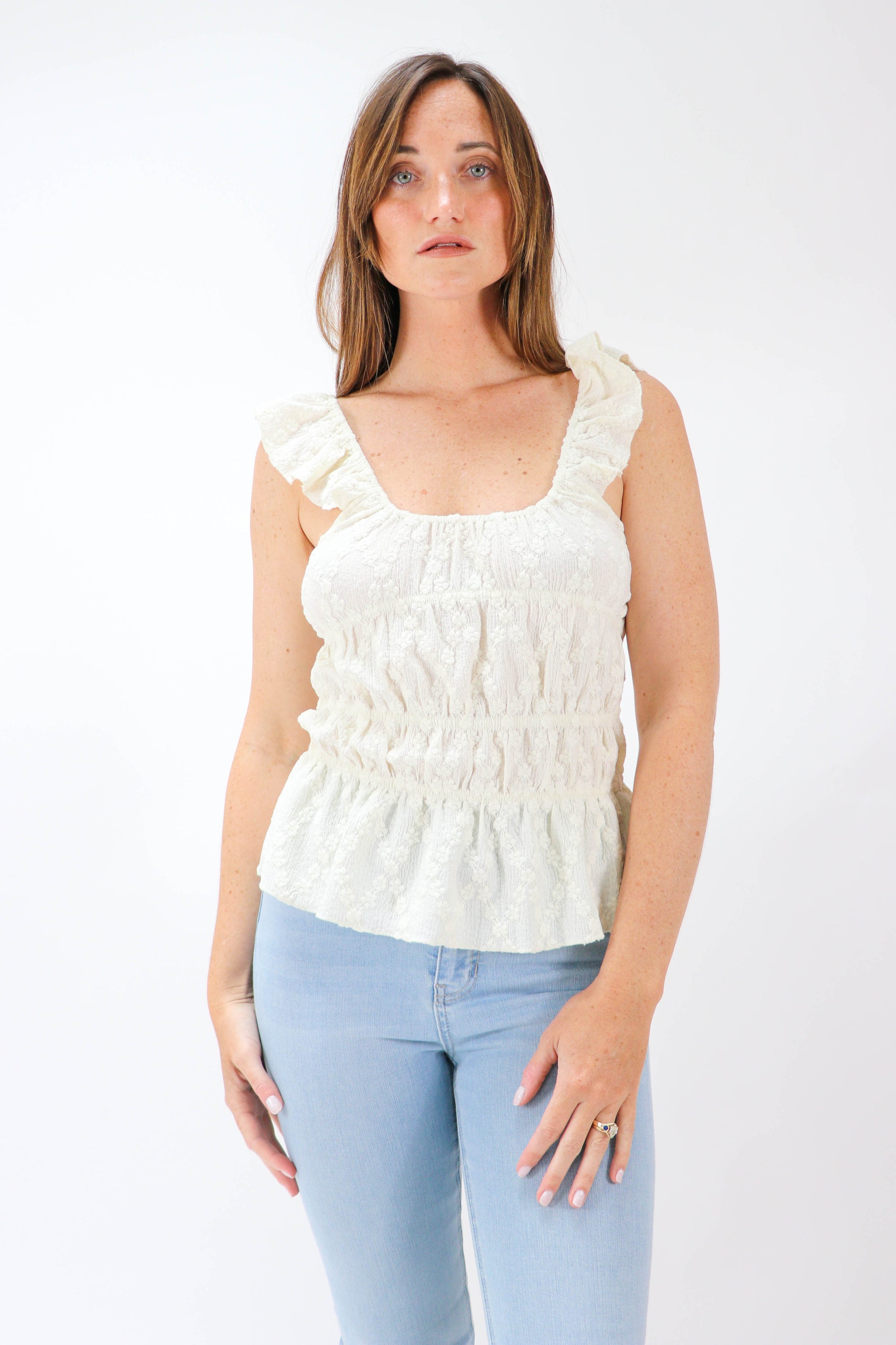 Frilly Lace Tank Top | Sweetest Stitch Women's Online Boutique