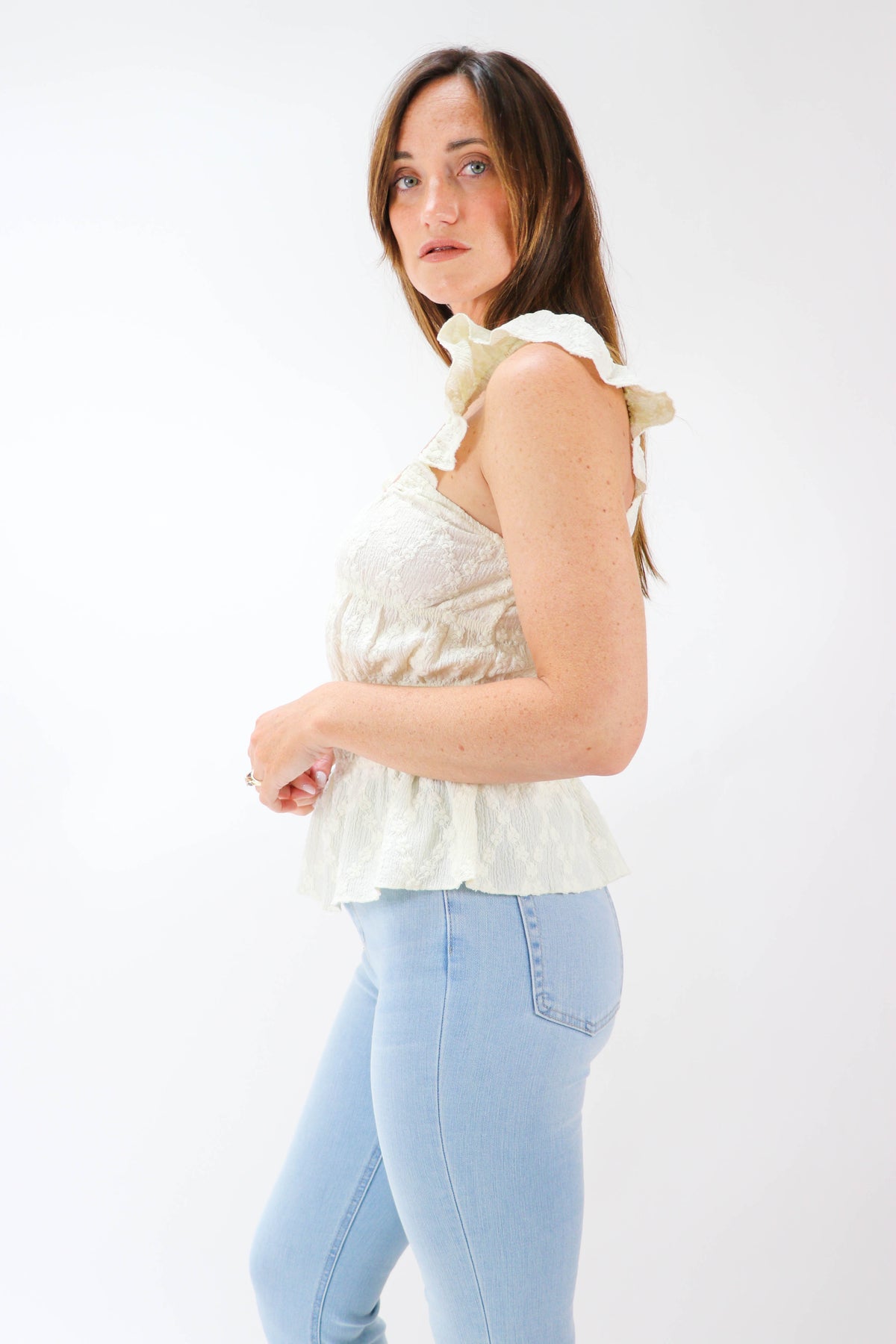 Frilly Lace Tank Top | Sweetest Stitch Women&#39;s Online Boutique