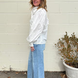 Entro | Holly Embroidered Button Front Top | Sweetest Stitch Boutique