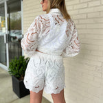 Miou Muse | Victoria Eyelet Shorts | Sweetest Stitch
