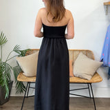 Olivaceous | Kendra Strapless Midi Dress | Sweetest Stitch Boutique