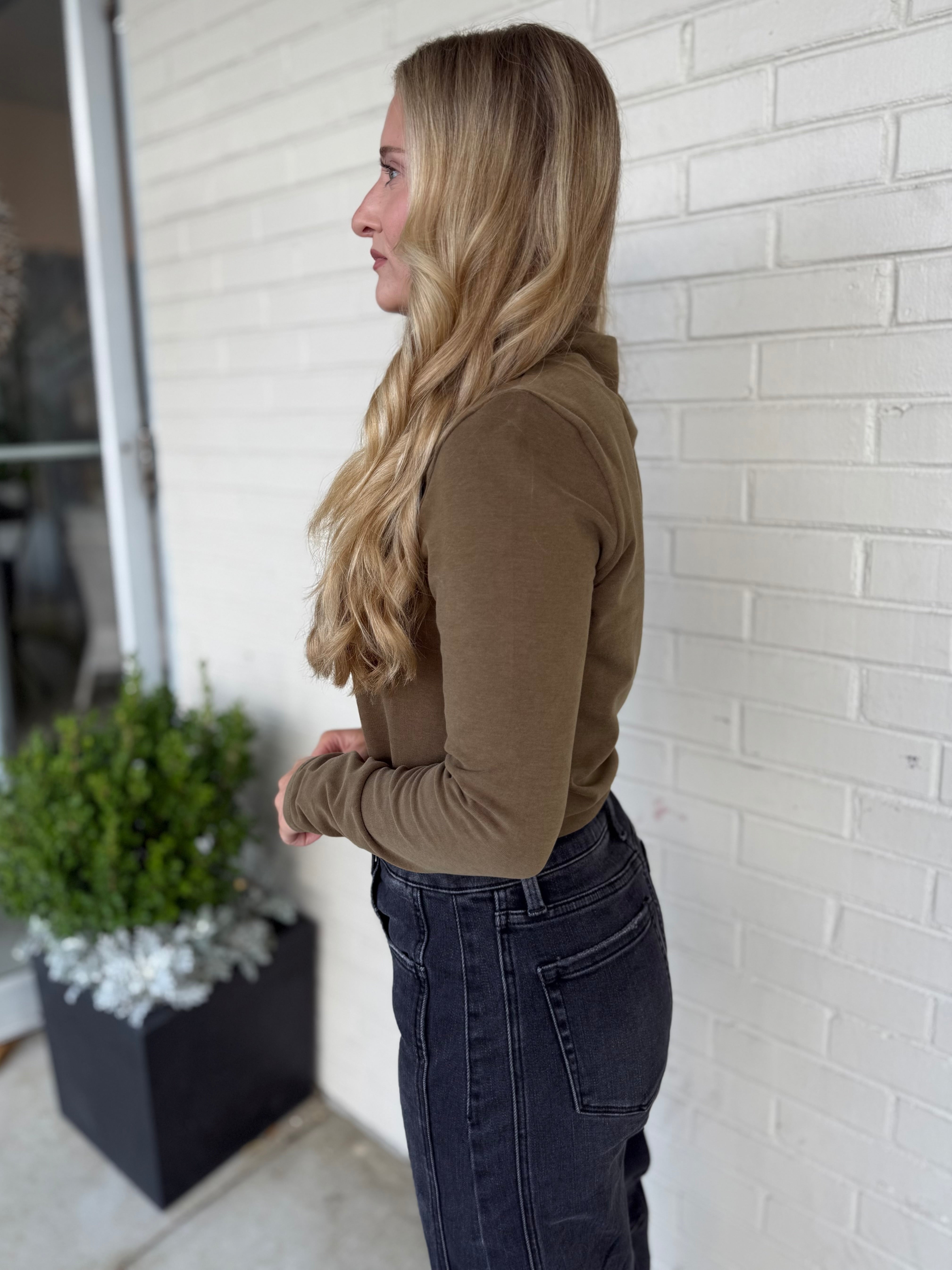 Grade & Gather | Fiona Mock Neck Long Sleeve Top | Sweetest Stitch