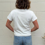 Olivaceous | Jackie Short Sleeve Perfect White Tee | Sweetest Stitch 