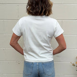 Olivaceous | Jackie Short Sleeve Perfect White Tee | Sweetest Stitch 