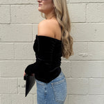 ASTR The Label | Salem Velvet Off Shoulder Top | Sweetest Stitch