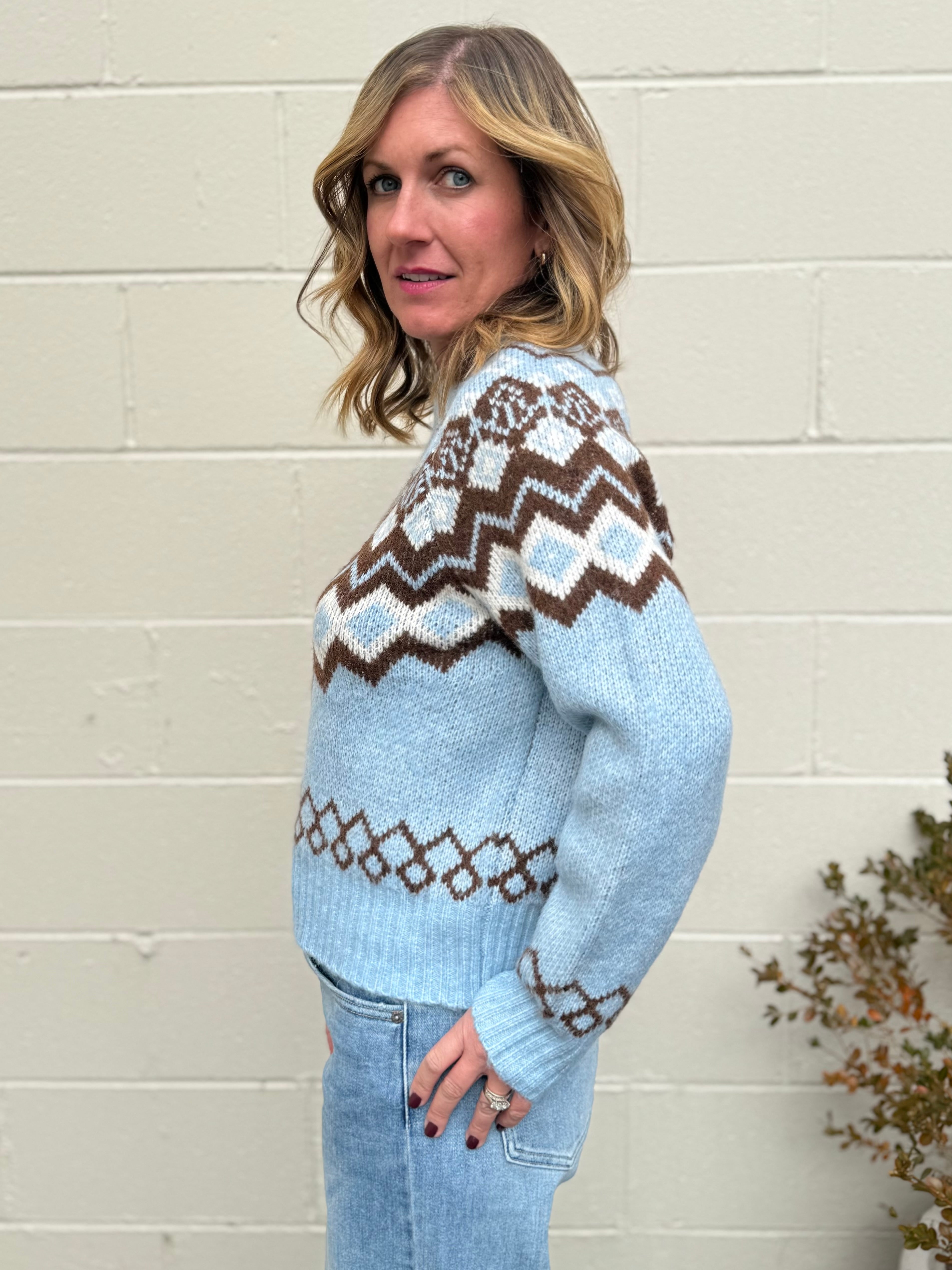 Current Air | Charlotte Fair Isle Sweater | Sweetest Stitch Boutique